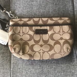 NEW Coach signature medium wristlet